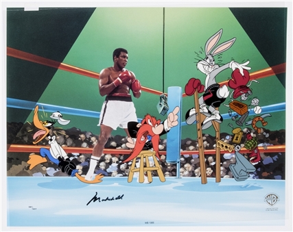 1997 Muhammad Ali Autographed "Empty That Glove" Warner Bros. Looney Tunes Animation Cel  LE 587/650 (Warner Bros. COA)